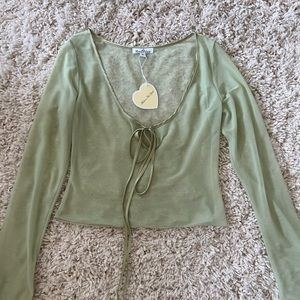 Mirror Palais Long Sleeve Chemise - Pistachio